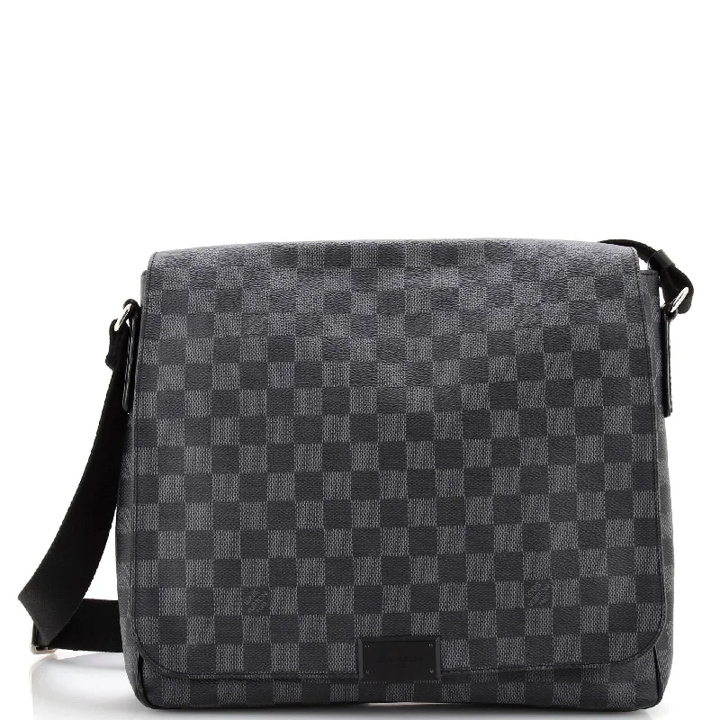 Christian Dior bags with a side - pocket for holding a water bottleDistrict Messenger Bag Damier Graphite MM