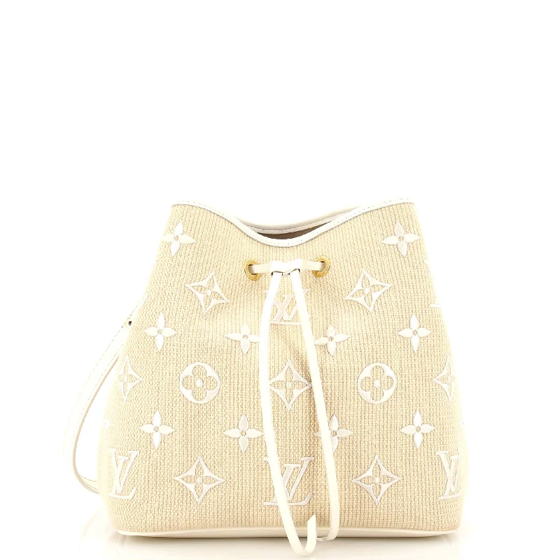 Contemporary Christian Dior handbags with a unique shapeNeoNoe Handbag Monogram Giant Embroidered Cotton MM