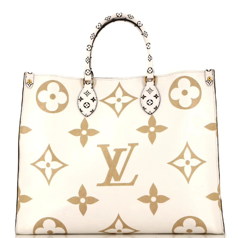 Christian Dior tote bags with a printed Dior logo on the frontOnTheGo Tote Limited Edition Colored Monogram Giant GM